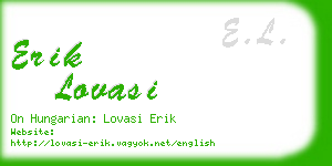 erik lovasi business card